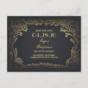 cartes postales vintage d'allée d'arbres anciens p