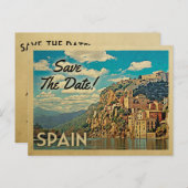 Cartes postales vintage Espagne Enregistrez la dat (Devant / Derrière)