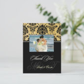 Cartes postales vintage Mariage damassé Merci, (Debout devant)