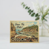 Cartes postales vintage Oregon Enregistrer la date (Debout devant)