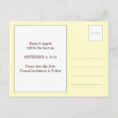 Cartes postales vintage pour annoncer la date de m (Dos)