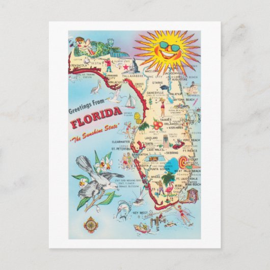 Cartes Postales Vintages De Floride (Devant)