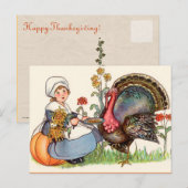 Cartes postales vintages de Thanksgiving Turkey (Devant / Derrière)