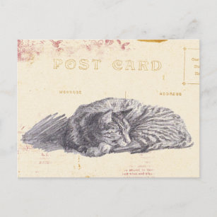Cartes postales Vintages en or et rose