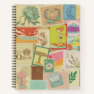 Cartes postales Vintages - Journal de voyage avec 