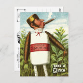 Cartes postales vintages pour légumes : tabac (Devant / Derrière)