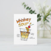 CARTES POSTALES - WHISKEY SOUR RECEPE COCKTAIL ART (Debout devant)