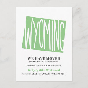 Cartes postales Wyoming Nous avons déménagé Nouvel