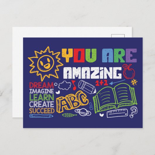 Cartes postales You are Amazing - Cartes de motiva (Devant / Derrière)