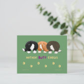 Cartes PostCards de Corgis de boutons (Debout devant)