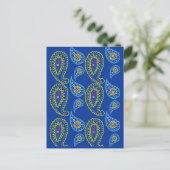 CARTES POSTCARDS Electric Blue Paisley pour les él (Debout devant)