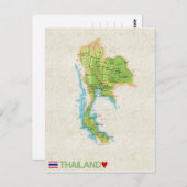 CARTES POSTCARDS ♥ Thaïlande (Devant / Derrière)
