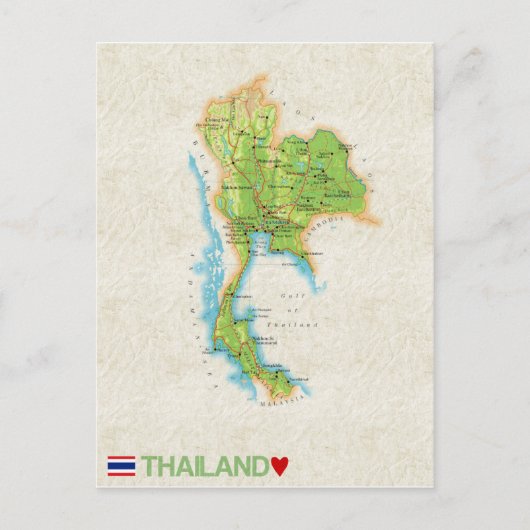 CARTES POSTCARDS ♥ Thaïlande (Devant)