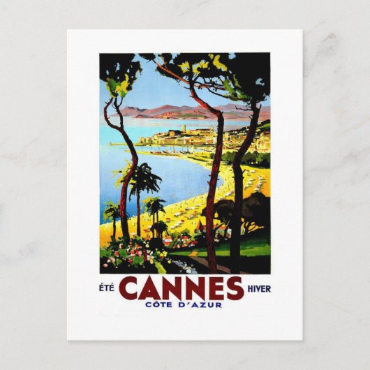 Cartes Posters vintage Cannes et Côte d'Azur (Devant)