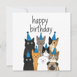 Cartes pour amateurs de chats - Carte d'anniversai