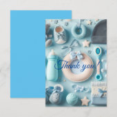 Cartes pour bébé Merci (Devant / Derrière)