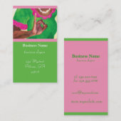 Cartes pour dames parfaites rose et verte (Devant / Derrière)