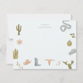 Cartes pour enfants Cowboy Bleu Occidental (Devant)