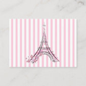 Cartes pour enveloppe de fête prénatale rose Paris (Dos)