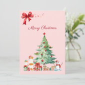 CARTES POUR FÊTES ANNUELLES かわいいジャックラッセルテリアのクリスマスカード♡ (Debout devant)