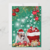 CARTES POUR FÊTES ANNUELLES かわいいジャックラッセルテリアのメリークリスマス♡ (Devant)