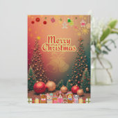 CARTES POUR FÊTES ANNUELLES かわいい犬たちのイラスト入りクリスマスカード♡ (Debout devant)