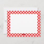 CARTES POUR FÊTES ANNUELLES ギンガムチェック レッド (Dos)
