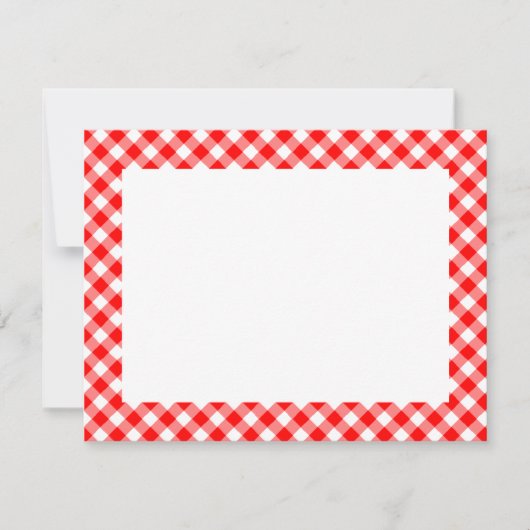 CARTES POUR FÊTES ANNUELLES ギンガムチェック レッド (Devant)
