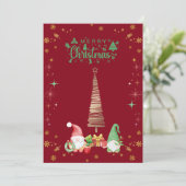 CARTES POUR FÊTES ANNUELLES 赤色かわいいサンタさんクリスマスカード♡  (Debout devant)