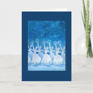 CARTES POUR FÊTES ANNUELLES 雪の精の踊り バレエグリーティングカード