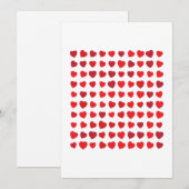 Cartes Pour Fêtes Annuelles 100 cœurs, cent likes (Devant / Derrière)