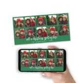 Cartes Pour Fêtes Annuelles 10 Collage photo - Joyeux Noël minimal - vert