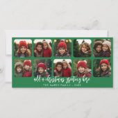 Cartes Pour Fêtes Annuelles 10 Collage photo - Joyeux Noël minimal - vert (Devant)