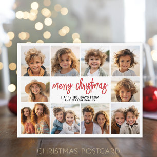 Cartes Pour Fêtes Annuelles 10 Photo Collage - Joyeux Noël Moderne