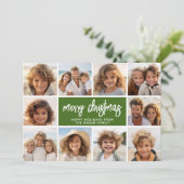 Cartes Pour Fêtes Annuelles 10 Photo Collage - Joyeux Noël Retro Stripes (Debout devant)