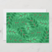 Cartes Pour Fêtes Annuelles 10 Photo Collage - Joyeux Noël vert Botanique (Dos)