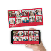 Cartes Pour Fêtes Annuelles 10 Photo Collage minimum Noël rouge