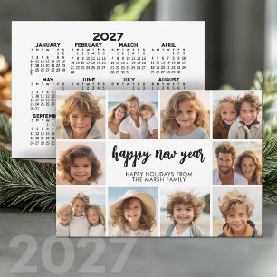 Cartes Pour Fêtes Annuelles 10 Photo Collage - Nouvel An - Calendrier 2027