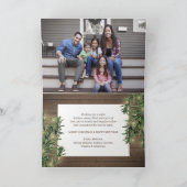 Cartes Pour Fêtes Annuelles 11 Photo Noël Vert, Bois & Lumières Pliés (Intérieur)