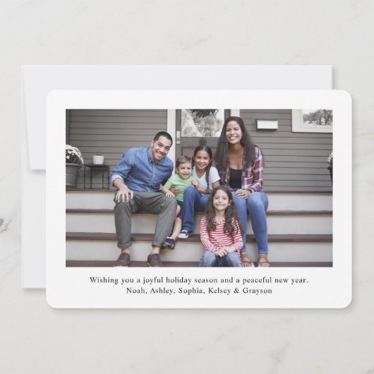 Cartes Pour Fêtes Annuelles 11 Script photo Joyeux Noël année en revue (Dos)