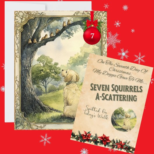 Cartes Pour Fêtes Annuelles 12 Days Of Doggie Christmas Day 7