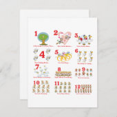 Cartes Pour Fêtes Annuelles 12 douzièmes jours de noël terminés (Devant / Derrière)