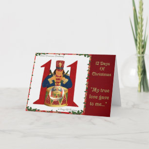 Cartes Pour Fêtes Annuelles 12 jours de mise en tambour de batteurs de Noël