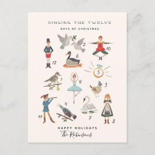 Cartes Pour Fêtes Annuelles 12 Jours de Noël