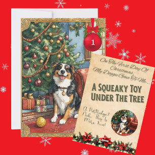 Cartes Pour Fêtes Annuelles 12 Jours de Noël Canin Jour 1