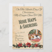 Cartes Pour Fêtes Annuelles 12 Jours De Noël Doggie 9 (Dos)