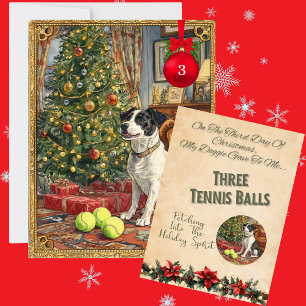 Cartes Pour Fêtes Annuelles 12 Jours De Noël Doggie Jour 3