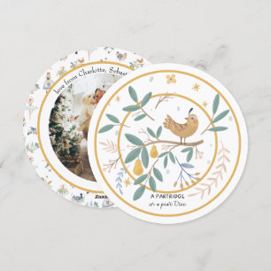 Cartes Pour Fêtes Annuelles 12 jours de perdrix de Noël dans un arbre à poires
