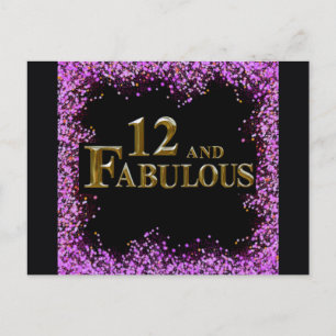 Cartes Pour Fêtes Annuelles 12e anniversaire