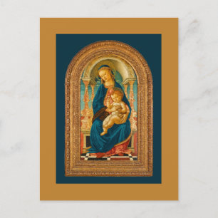Cartes Pour Fêtes Annuelles 1470 Botticelli Madonna et l'enfant incarné